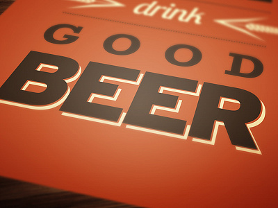 Good Beer barley beer brown drink font grain orange poster society6 tan typography