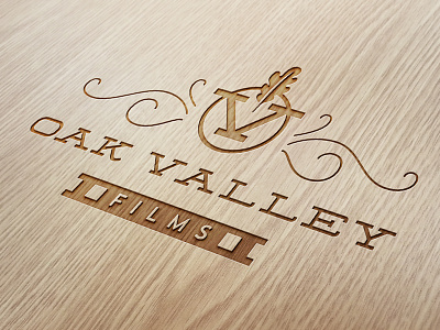 Oak Valley Films - Final engraved films icon leaf monogram oak valley videography wedding wood