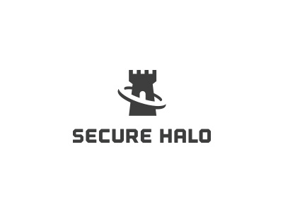 Secure Halo v2 castle halo icon logo negative space secure