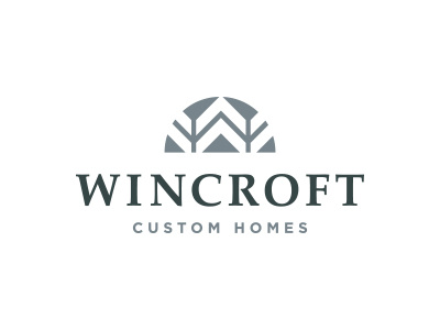 v1 contemporary custom emblem homes house logo serif w wincroft windows