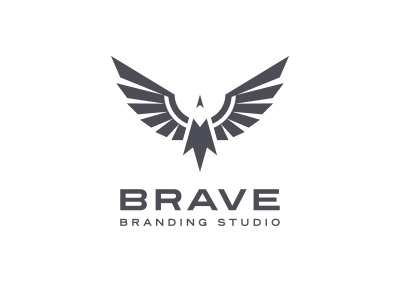 Brave - Branding Studio - 1 black branding brave eagle pencil spot uv studio symbol wings