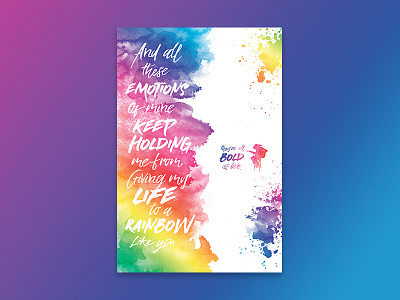 Jimi Hendrix - Bold As Love (Rainbow) art bold as love digital download jimi hendrix lyrics paint poster print rainbow song wall art