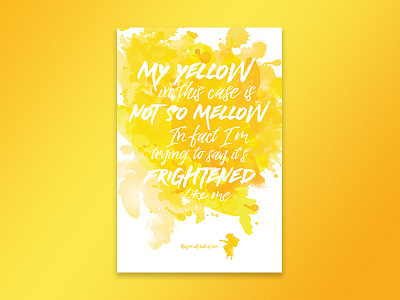 Jimi Hendrix - Bold As Love (Yellow) art bold as love digital download jimi hendrix lyrics paint poster print song wall art yellow