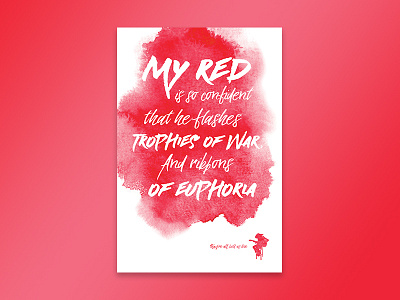 Jimi Hendrix - Bold As Love (Red) art bold as love digital download jimi hendrix lyrics paint poster print red song wall art