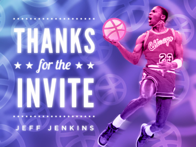 Thanks Jeff background bokeh gradient thank you thanks thanks for the invite typography