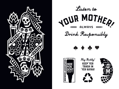 Olde Mother Brewing Co. beaver beer brewing card craft hop mother olde queen suits