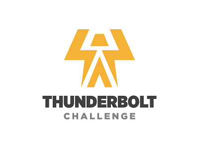 Thunderbolt Challenge bolts fitness flexing gym icon lightning logo muscles thunderbolt workout