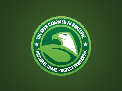 AFRH Green Initiative Logo eagle green leaf logo