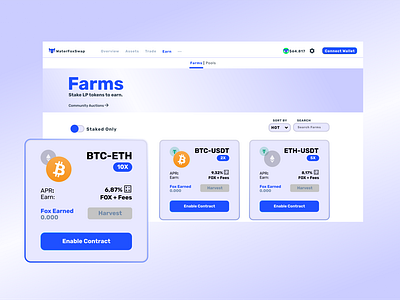 WaterFoxSwap Farming Design Page