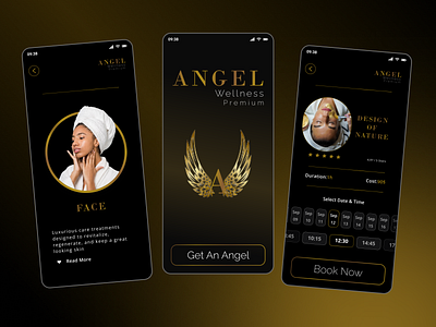 Angel Wellness Premium Mobile App app branding design graphic design illustration logo typography ui ux vector