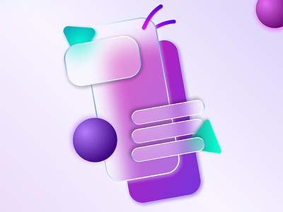 Glassomorphism UX app branding design graphic design illustration logo typography ui ux vector