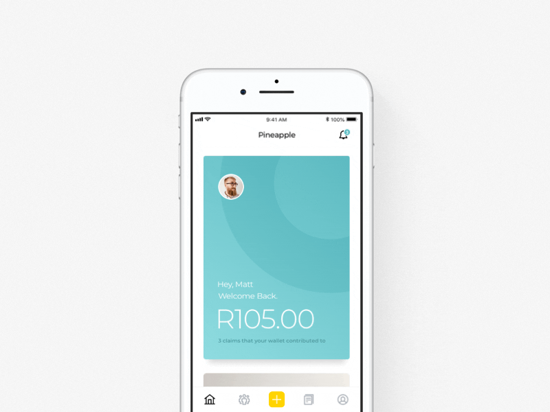 Pineapple - Insurance Process animation app clean design gif ios principle sketch ui ux