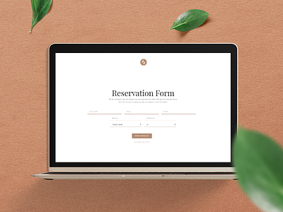 Reservation form booking custom design reservation villa
