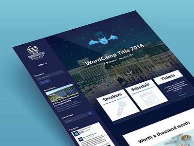 WordCamp Bucharest camp design home page ui ux webdesign webpage wordcamp wordpress
