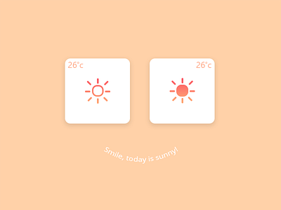 Sunny icon gradient icon smile sun weather