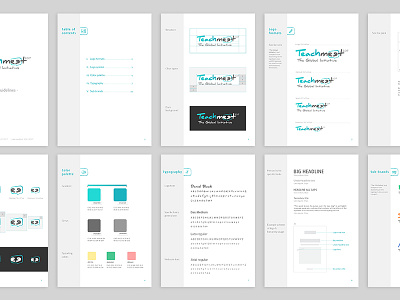 TeachMeet Brand Manual brand branding color design hierarchy logo manual meet palette scheme teach typography