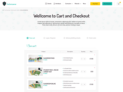 TheEverLearner Cart and Checkout buy cart checkout design page products teaching ui ux webdesign webpage