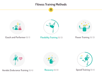 TEL-fitness icons aerobic coach fitness icons illustration performer power recovery school speed sport training