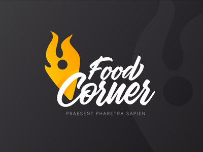 Food Corner Logo corner fire food logo