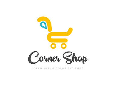 Corner Shop Logo corner idenitity logo market shop