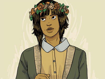 ARRO: Melissa Bowen character design flowers illustration