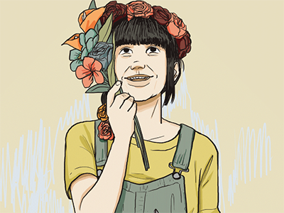 ARRO: Adelaide Meyer comic flower illustration