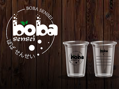 Boba Sensei logo design