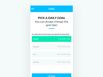 Goal Screen