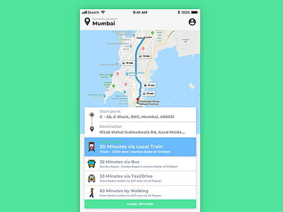 Intra-city commute app