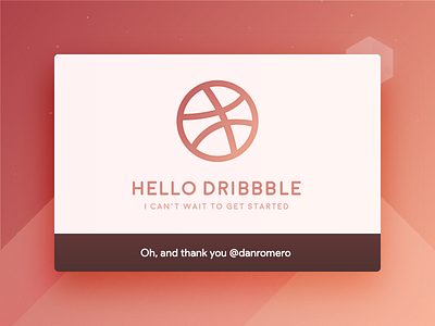 Hello Dribbble debut design dribbble first hello invite mountains new ui