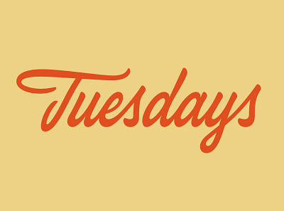Tuesdays pancakes graphic design lettering logo typography vector