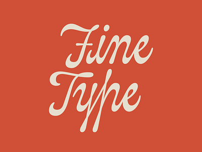 Fine type graphic design lettering logo typography vector