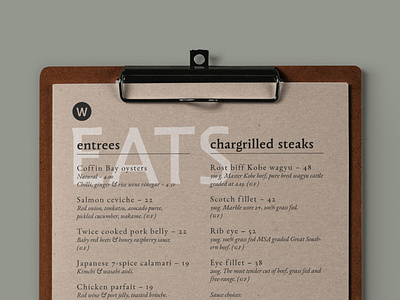 Wayside Inn menu