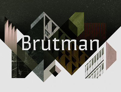 Brutman collage graphic design typography