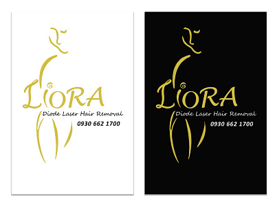 hair removal logo branding business card clinic design inexpensive logo vector