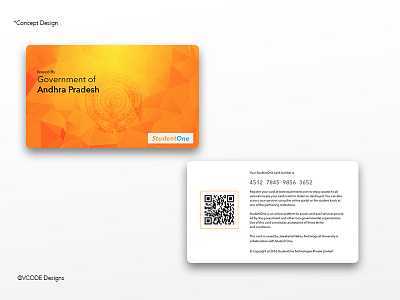 Student One - Student Card Design Concept