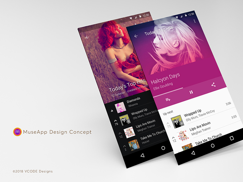 Music Player App design concept by Vineel Chandra on Dribbble