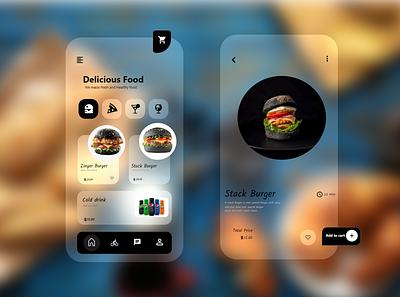 Fast food delivery app app design illustration typography ui ux