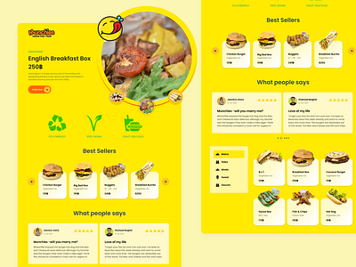 fast food website ui