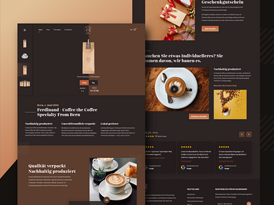 Coffee Restaurant Website 3d animation branding graphic design logo motion graphics ui
