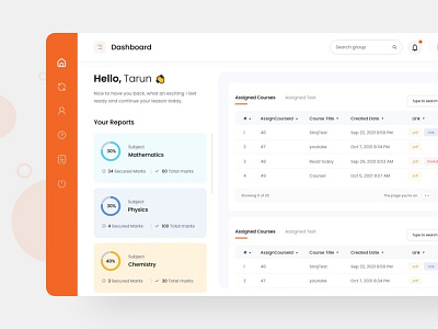 Student Dashboard UI