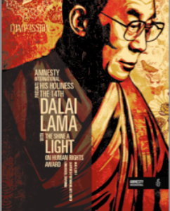 Amnesty -- His Holiness the Dalai Lama amnesty dalai lama hhdl poster shepard fairey