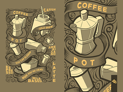 crumpled coffee beferage cafe caffeine coffee espresso frappe graphic design illustration vintage