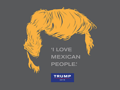 Trump 2016 - "I love Mexican people." political rug trump