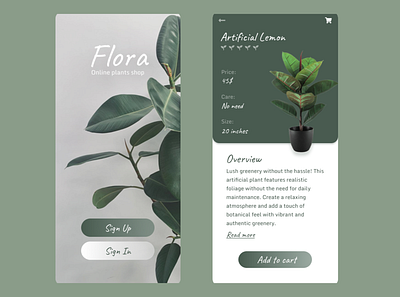 Apps «Flora» app apps design fauna flora graphic design green illustration