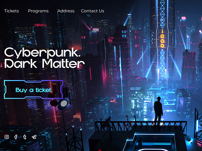 Cyberpunk. Dark Matter cyber cyberpunk dark design graphic design matter punk ui ux web webdesign