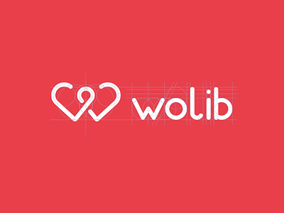 Wolib logo heart logo logotype passion wolib work work life balance