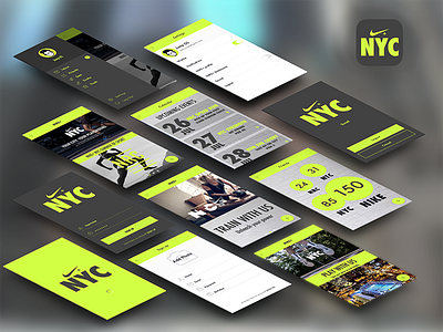 NIKE+ NYC App UI (concept) android app appdesign design ios nike nikenyc sketch3 ui uiux user interface ux