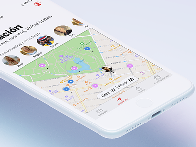 iOS App (wip) app apple ios ios10 iphone map mobile social ui ux