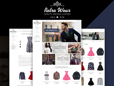 Retrowear cs cart theme bugtreat cs cart cs cart templates cs cart themes cscart design ecommerce ecommerce themes web design